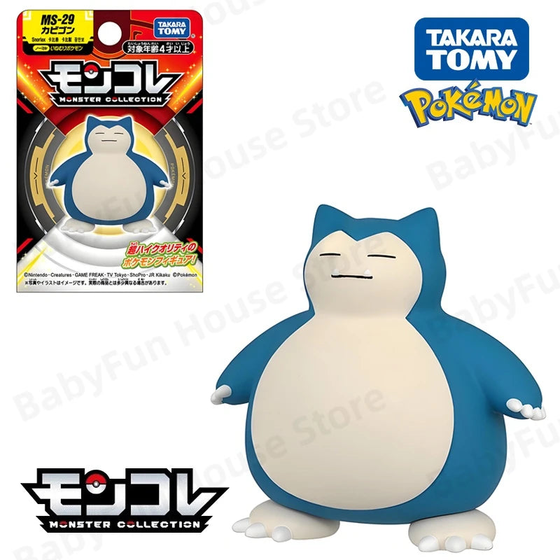 Original Takara Tomy Pokemon Figure Toy Snorlax Scream Tail Keldeo Lycanroc Poke Ball Pikachu Mimikyu Mewtwo Model Dolls Gifts