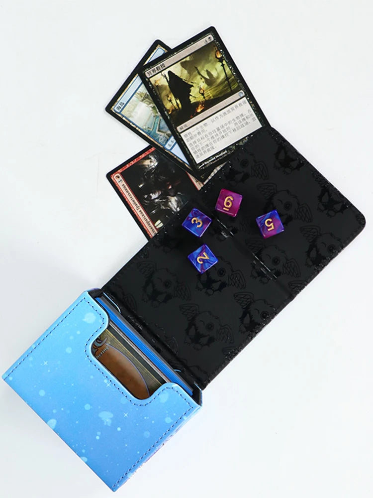 Anime Pokemon Pikachu Deck Box The Starry Night Style Yugioh WS OCG PTCG Trading Cards Pu Leather Storage Collection Box 110+