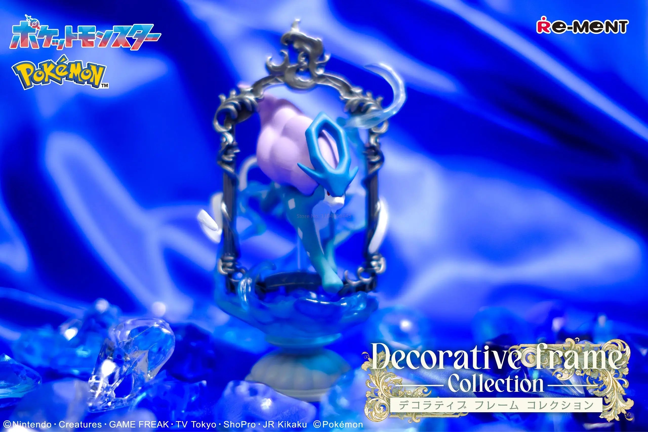 Re-Ment Pokemon Figures Decor Frame Collection Alolan Ninetales Ceruledge Serperior Pikachu Suicune Sylveon Toy Surprise Gift