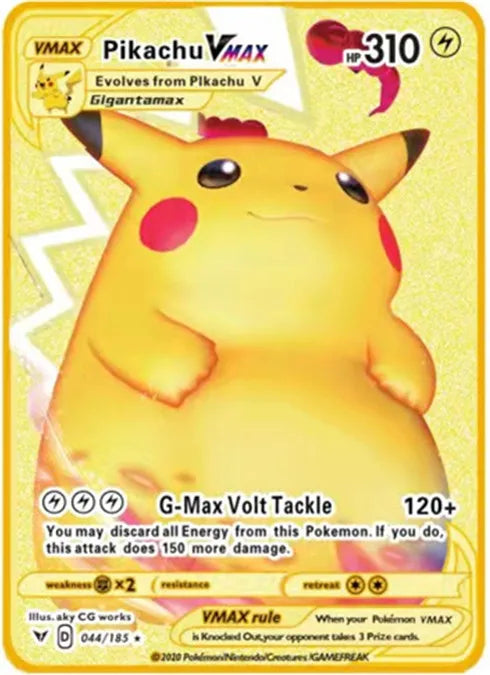 Pokemon English Metal Game Collection Card Anime Figure Charizard Pikachu Blastoise Mewtwo Battle Collection Carte Card Toy Gift
