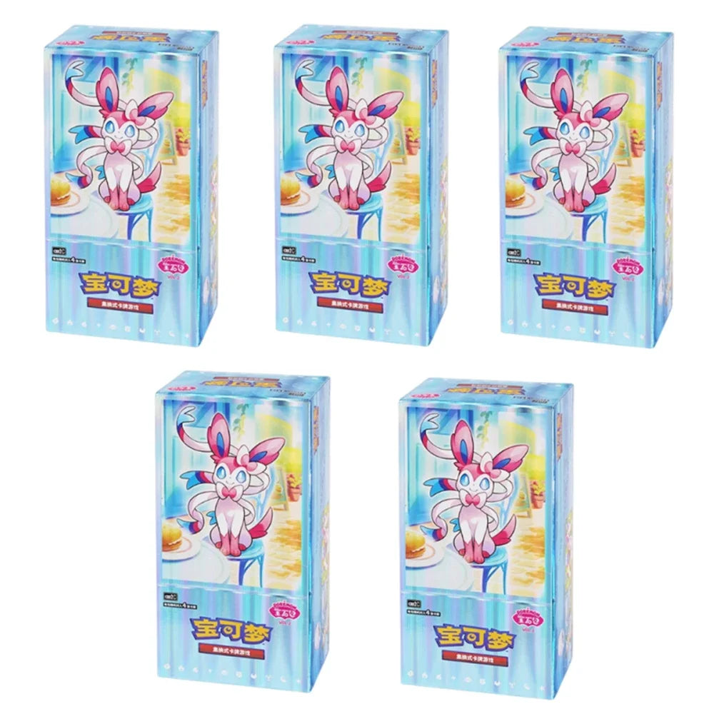 5pcs in Stock 100% Original Genuine Pokemon Trading PTCG Gem Bag Edition Cards Anime Collected Toy Pokemon Card Gift  Boxes Hot