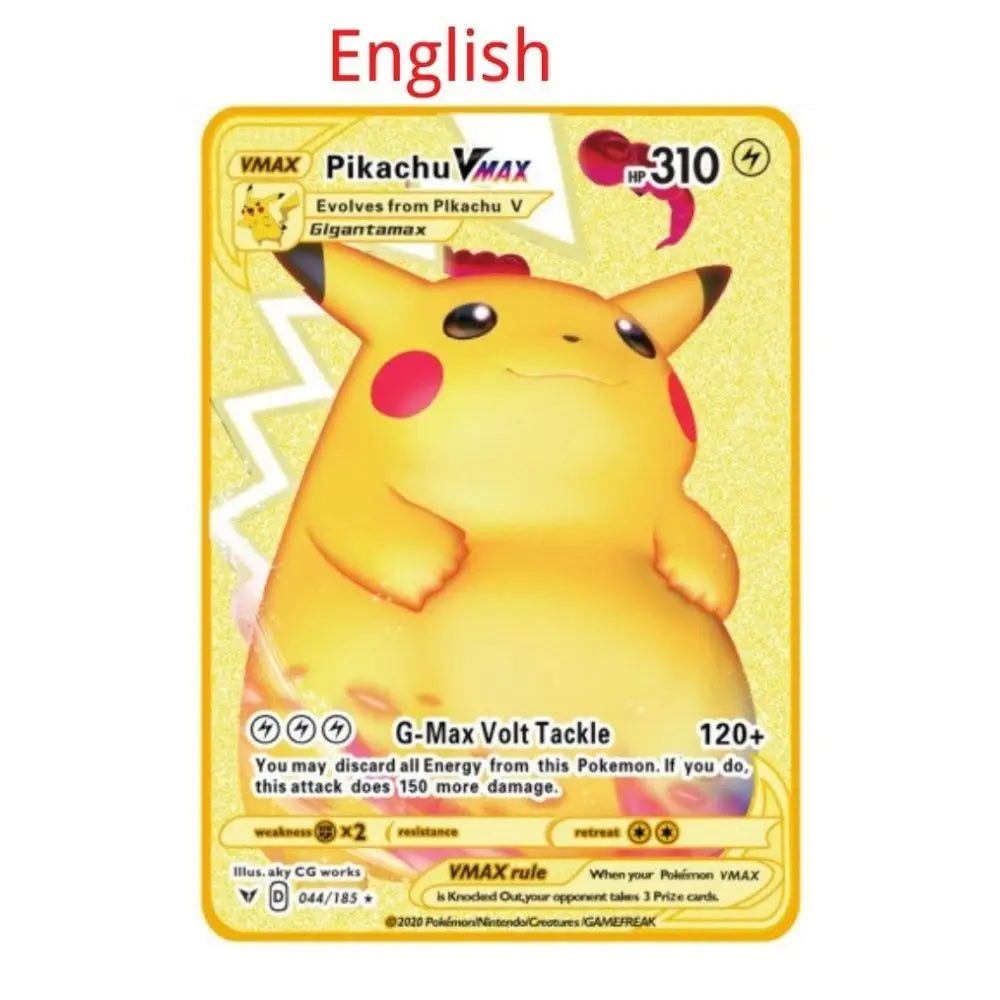 10000 point arceus vmax pokemon metal cards DIY card pikachu charizard golden limited edition kids gift game collection cards
