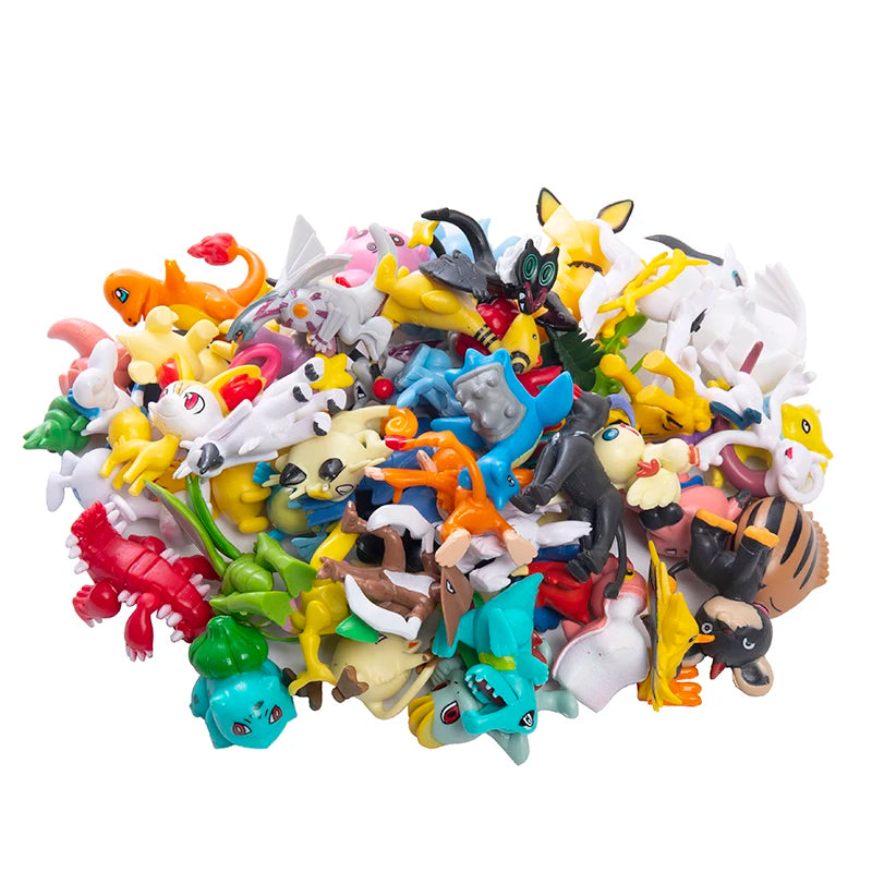 25-100 Pcs Pokemon Figures Large Size 3.5-6 Cm Not Repeating Different Styles Pikachu Charizard Pet Collect Model Kids Toy Gifts