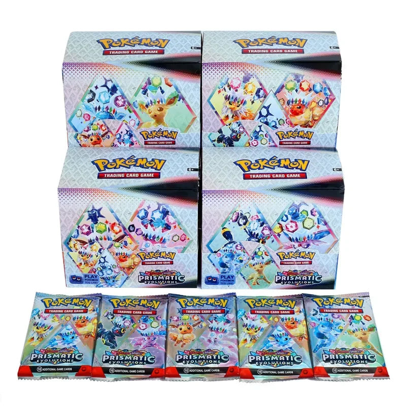 360pcs Pokémon Collection Game Card Booster Card Pack Sword and Shield Series Prismatic Evolutions - Toy Gift Flash Card