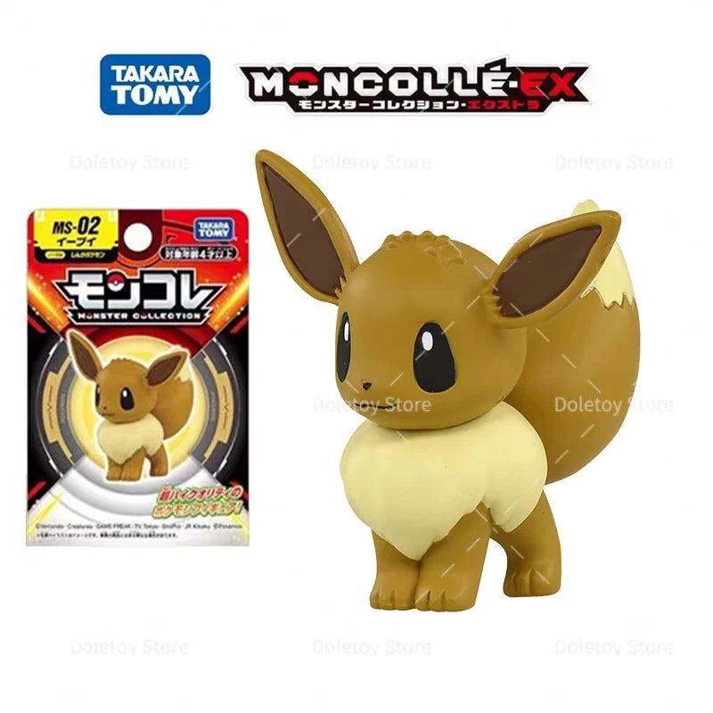 TOMY Pokemon Figure Trainer Ash Ketchum Leon Eevee Jolteon Flareon Leafeon Glaceon Umbreon Original Action Model Birthday Gift