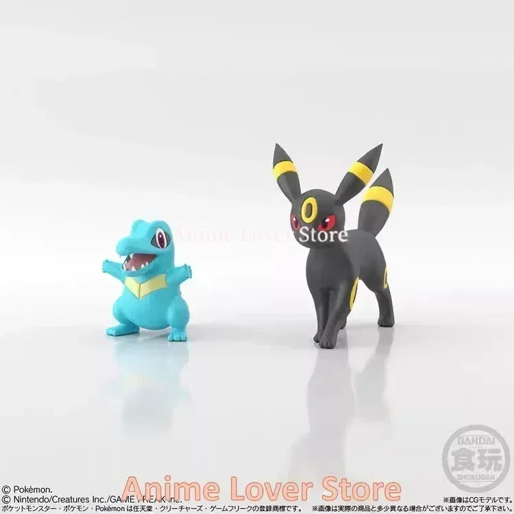 Bandai Original Scale World POKEMON Johto Region Gold Typhlosion Wobbuffet Totodile Togepi Pichu Anime Figure Toys for Kids Gift