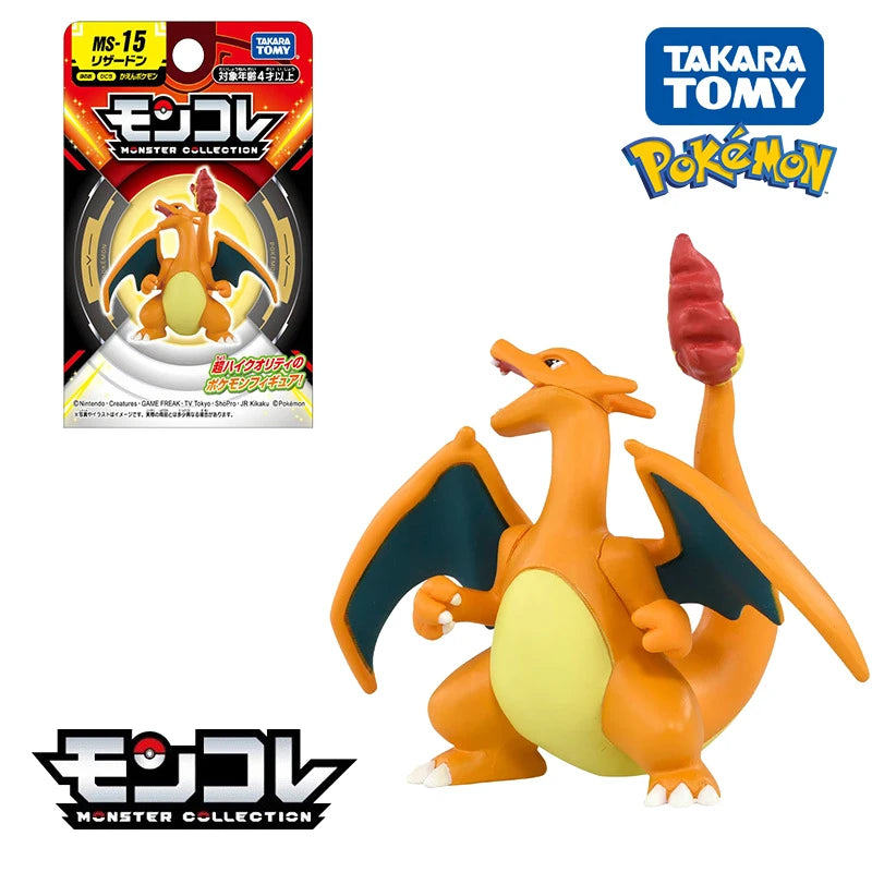 Original Takara Tomy Pokemon Venusaur Blastoise Charizard Figure Toys Anime Pikachu Umbreon Vaporeon Charcadet Model Dolls Gifts