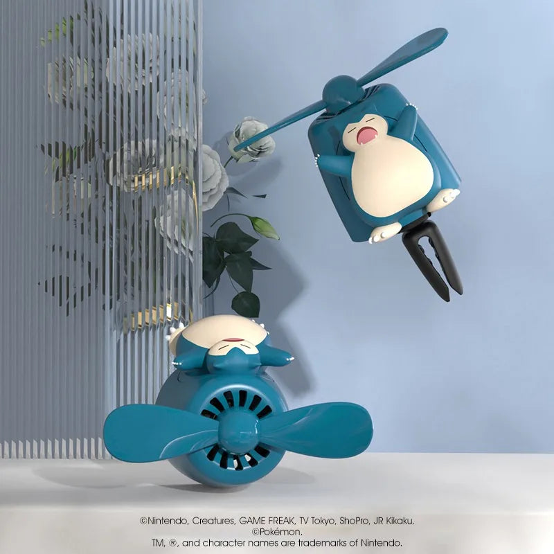 Pokemon Cartoon Anime Pikachu Car Air Freshener Perfume Diffuser Rotating Propeller Outlet Fragrance Auto Decoration Accessories