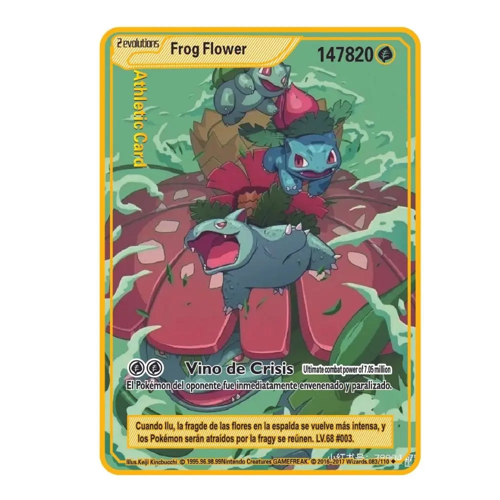 2022Spanish Pokémon Cards Metal Pokemon Letters Spanish Pokemon Iron Cards Mewtwo Pikachu Gx Charizard Vmax Cartas Pokémon Vmax