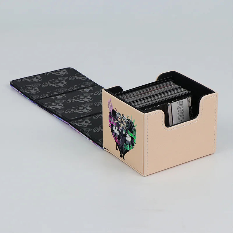 Anime Pokemon Gengar Deck Box The Starry Night Style Yugioh WS OCG PTCG Trading Cards Pu Leather Storage Collection Box 110+
