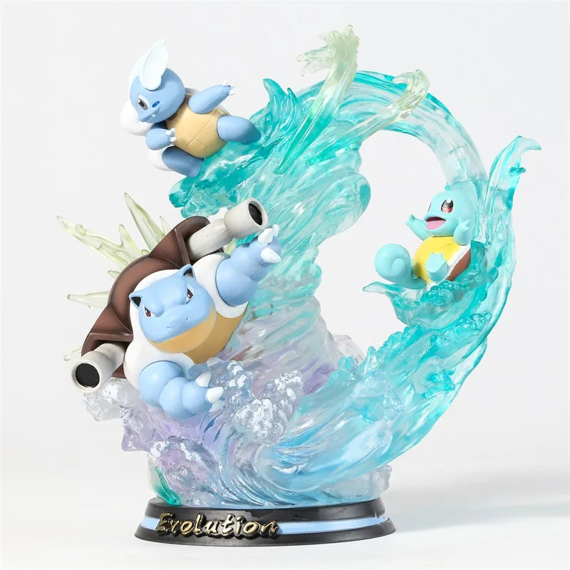 Pokemon Evolution Raichu Pikachu Pichu Light Up Statue Figure Collectible Model Toy