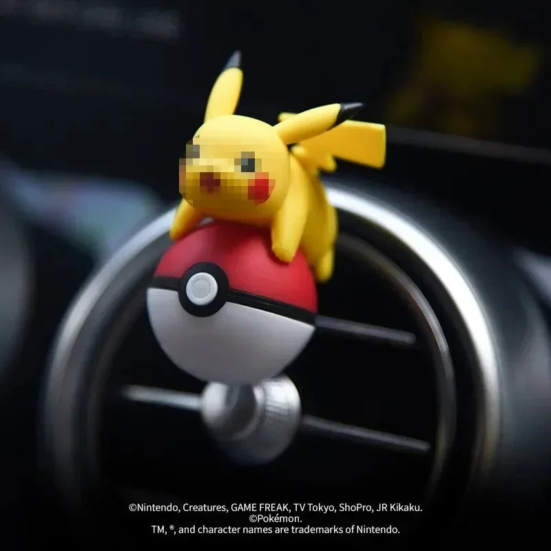 Pokemon Cartoon Anime Pikachu Car Air Freshener Perfume Diffuser Rotating Propeller Outlet Fragrance Auto Decoration Accessories