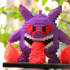 Pokemon Building Block Lucario Mewtow Cubone Gyarados Gengar Piplup Mega Charizard Figure DIY Assembly Micro Bricks Toys for Kid