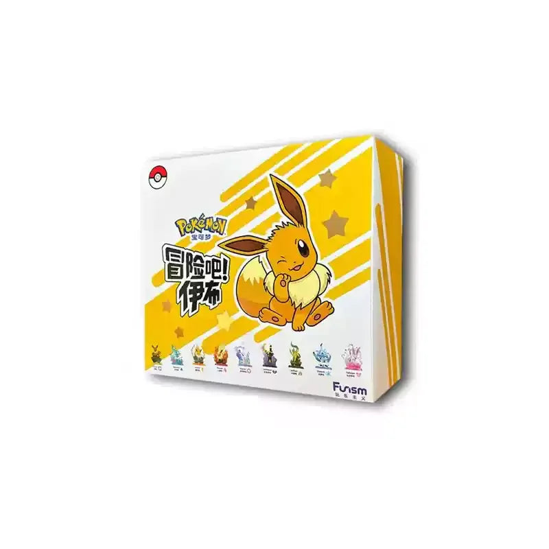 Anime Pokemon Funism Original Adventure Eevee Family Suit Blind Box Jolteon Sylveon Action Figure Collection Model Kids Toy Gift