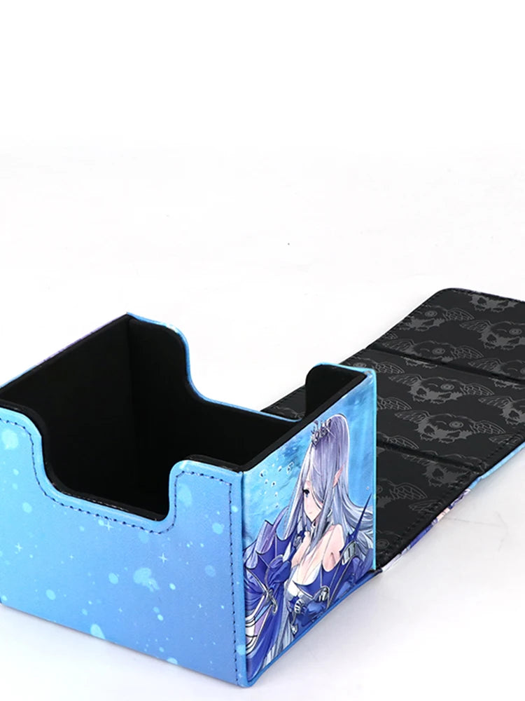Anime Pokemon Pikachu Deck Box The Starry Night Style Yugioh WS OCG PTCG Trading Cards Pu Leather Storage Collection Box 110+