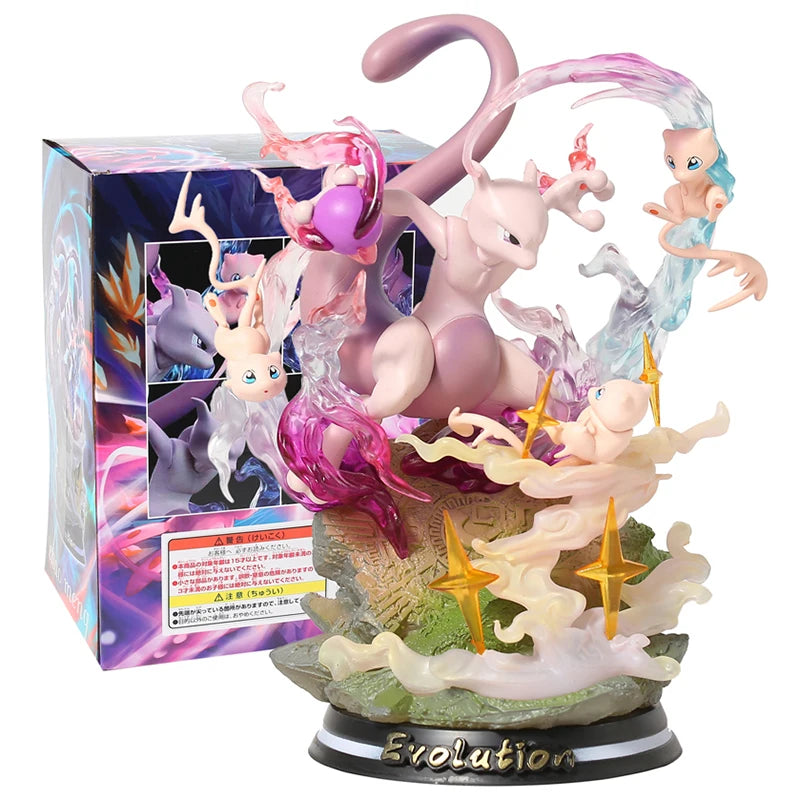 Pokemon Evolution Raichu Pikachu Pichu Light Up Statue Figure Collectible Model Toy