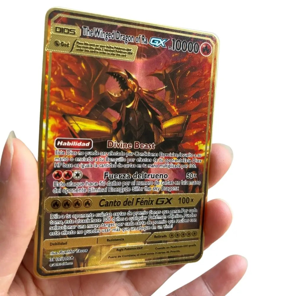2025 new 10000 Arceus Vmax Gx gold pocket monster card Spanish iron metal Pokmo Letters children's gift game collection card