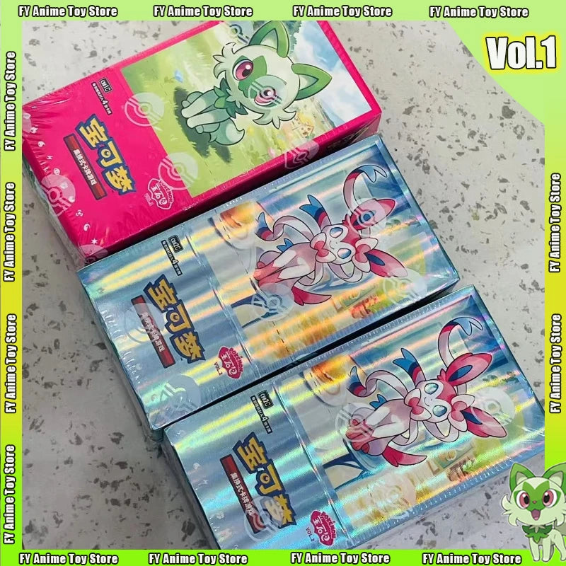 5pcs in Stock 100% Original Genuine Pokemon Trading PTCG Gem Bag Edition Cards Anime Collected Toy Pokemon Card Gift  Boxes Hot
