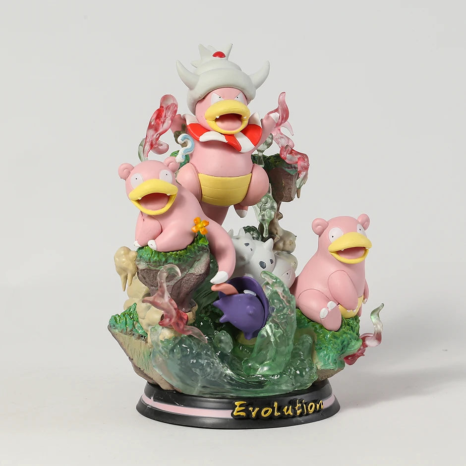 Pokemon Evolution Charizard Charmander Mewtwo Mew PVC Figure Collectible Model Toy with Light
