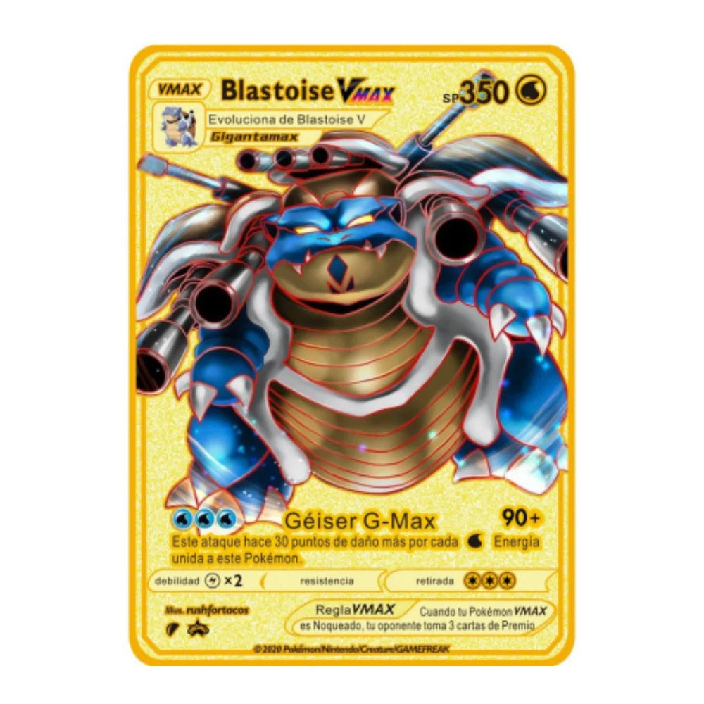 2022Spanish Pokémon Cards Metal Pokemon Letters Spanish Pokemon Iron Cards Mewtwo Pikachu Gx Charizard Vmax Cartas Pokémon Vmax