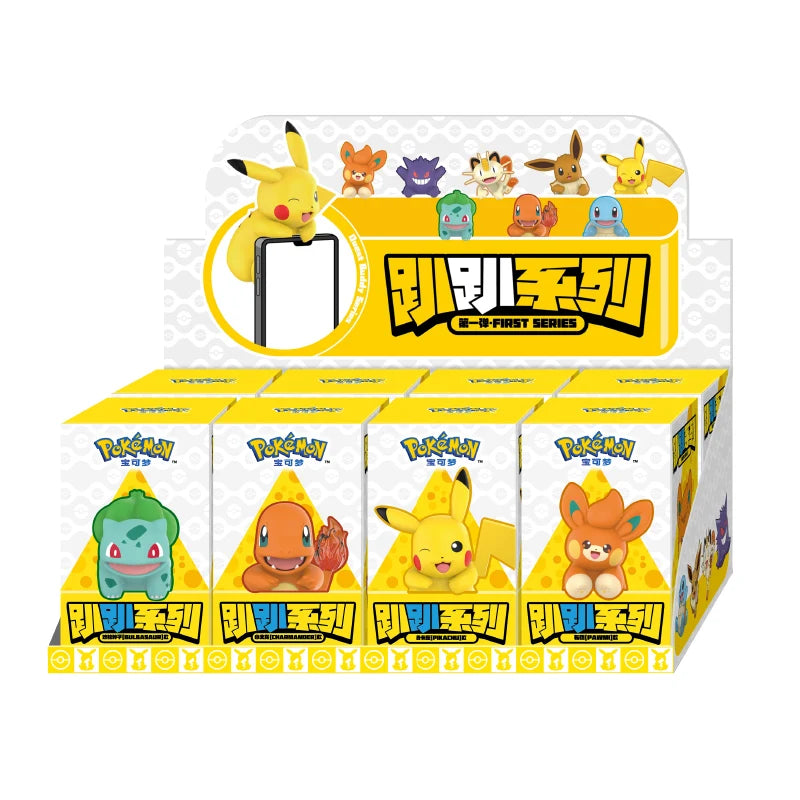 FUNISM Original Genuine Pokemon Anime Action Figures Angel Party Series Eevee Bulbasaur Pikachu Models Ornament Children's Toy