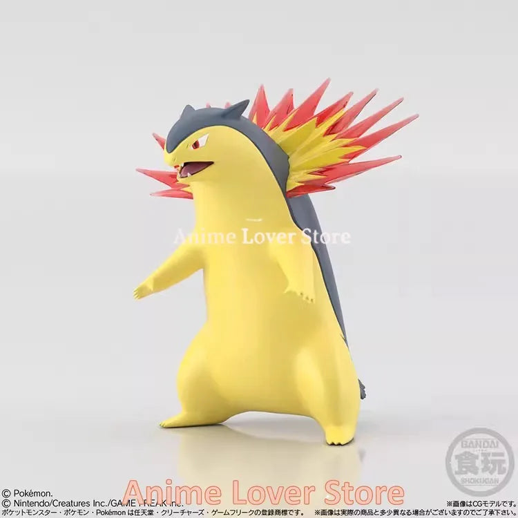 Bandai Original Scale World POKEMON Johto Region Gold Typhlosion Wobbuffet Totodile Togepi Pichu Anime Figure Toys for Kids Gift