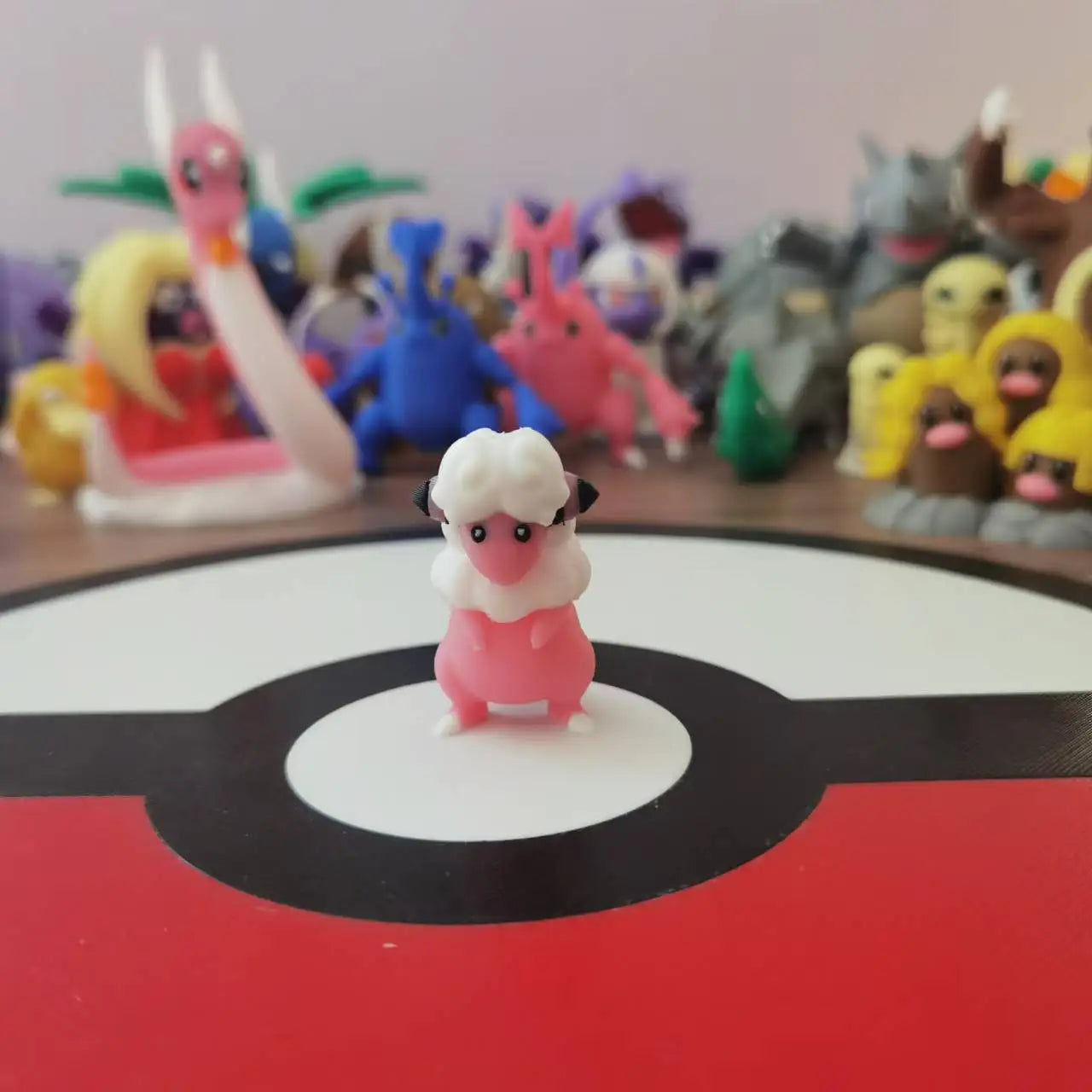 1:20 Anime Mareep Flaaffy Ampharos Figure Proportion World Diy 3D Printing Cute Cartoon Character Desktop Model Children Gift