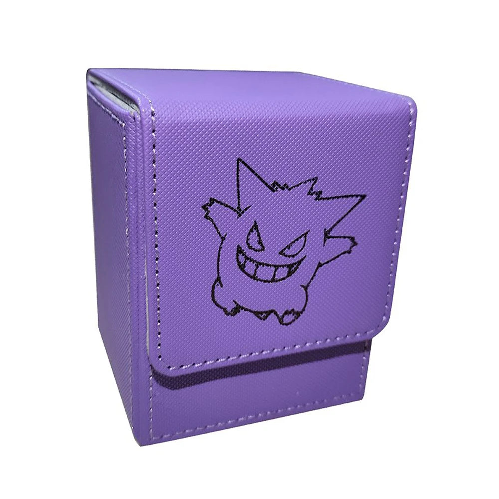 Cartoon Pokemon Card Deck Storage Box Kawaii Eevee Pu Ptcg Brand Box Gengar Large Capacity Card Deck Box Ws Card Case Toys