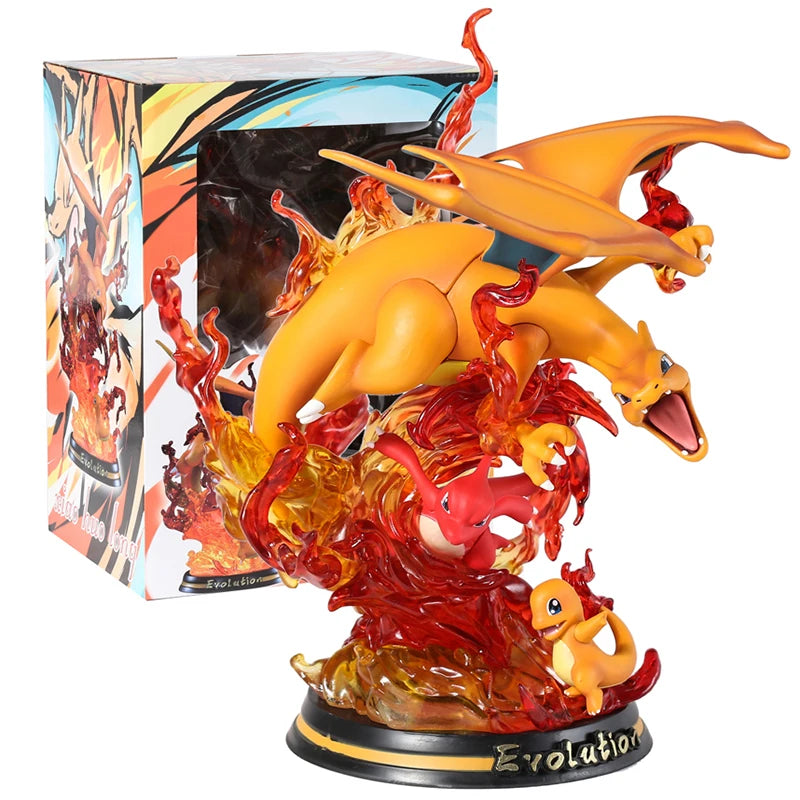 Pokemon Evolution Raichu Pikachu Pichu Light Up Statue Figure Collectible Model Toy