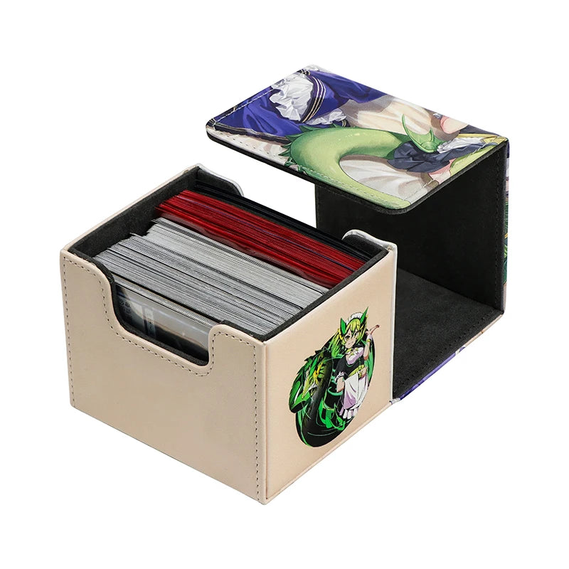 Anime Pokemon Gengar Deck Box The Starry Night Style Yugioh WS OCG PTCG Trading Cards Pu Leather Storage Collection Box 110+