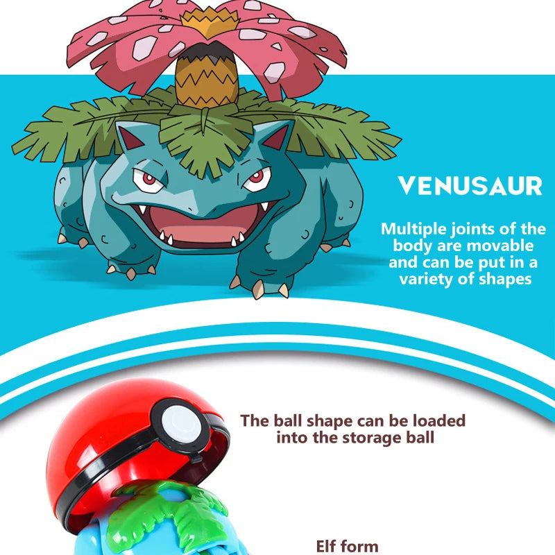 Pokemon Pokeball Box Set Toys Pocket Monster Pikachu ASH-Greninja Lucario Eevee Anime Action Figure Model Toy Gifts