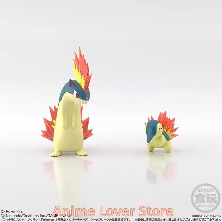 Bandai Original Scale World POKEMON Johto Region Gold Typhlosion Wobbuffet Totodile Togepi Pichu Anime Figure Toys for Kids Gift
