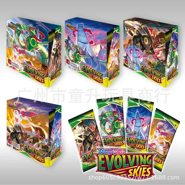 360pcs Pokémon Collection Game Card Booster Card Pack Sword and Shield Series Prismatic Evolutions - Toy Gift Flash Card