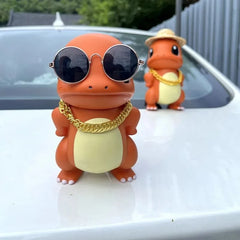 Charmander Glasses Necklace Deco Pokemon Anime Action Figures Car Toys Model Kawaii Collect Dolls Kids Christmas Gift