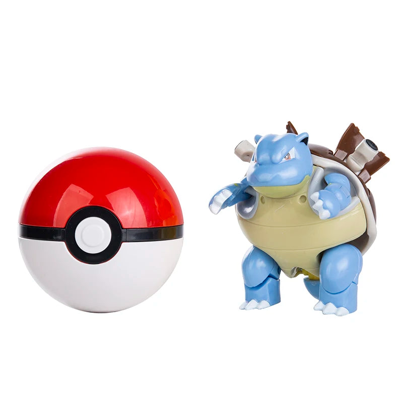 Pokemon Anime Figure Charizard Pikachu Mewtwo Pocket Monster Action Deformation Pokeball Toy Figures Model Kids Christmas Gift