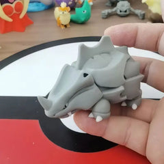 Hot Sale Pokemon Rhyhorn Rhydon Anime World1:20 Action Figure Cute Doll 3d Print Model Desktop Ornaments Collection Kid Toy Gift