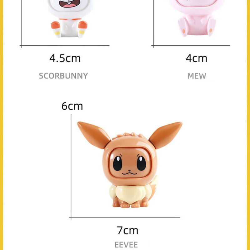 Pokeball Pokemon Pikachu Figures Toys Doll Poke Ball Face-changing Pocket Monsters Action Figure Kid Boys Girls Set Toy Gifts