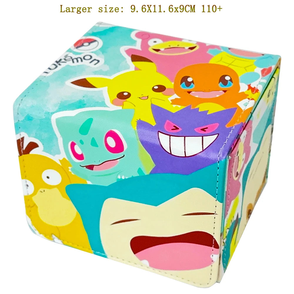 Anime Pokemon Pikachu Deck Box The Starry Night Style Yugioh WS OCG PTCG Trading Cards Pu Leather Storage Collection Box 110+