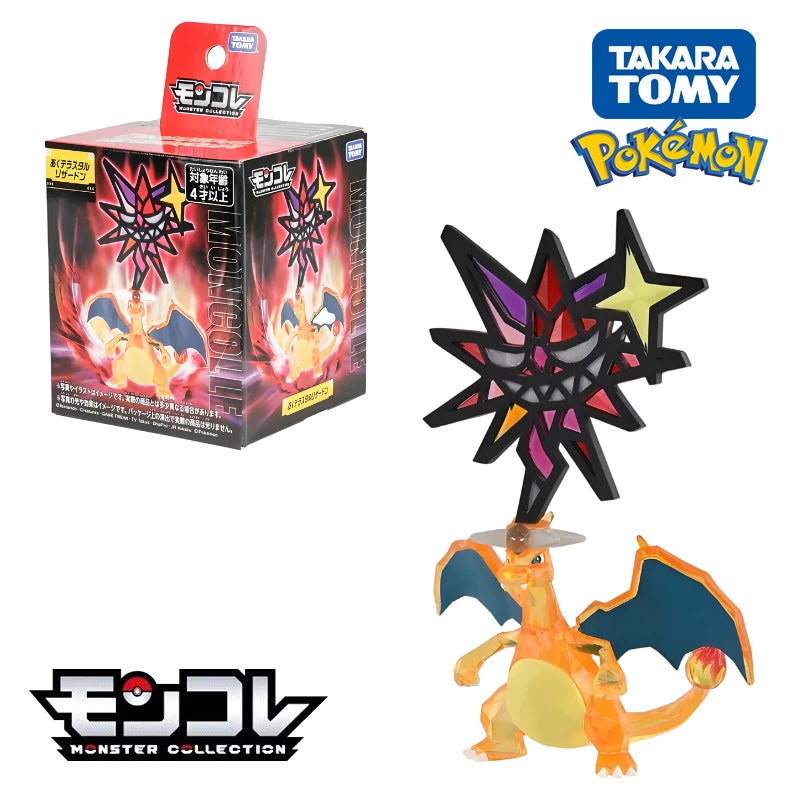 Original Takara Tomy Pokemon Figure Toys Koraidon Rayquaza Palkia Groudon Solgaleo Arceus Charizard Anime Figurine Model Dolls