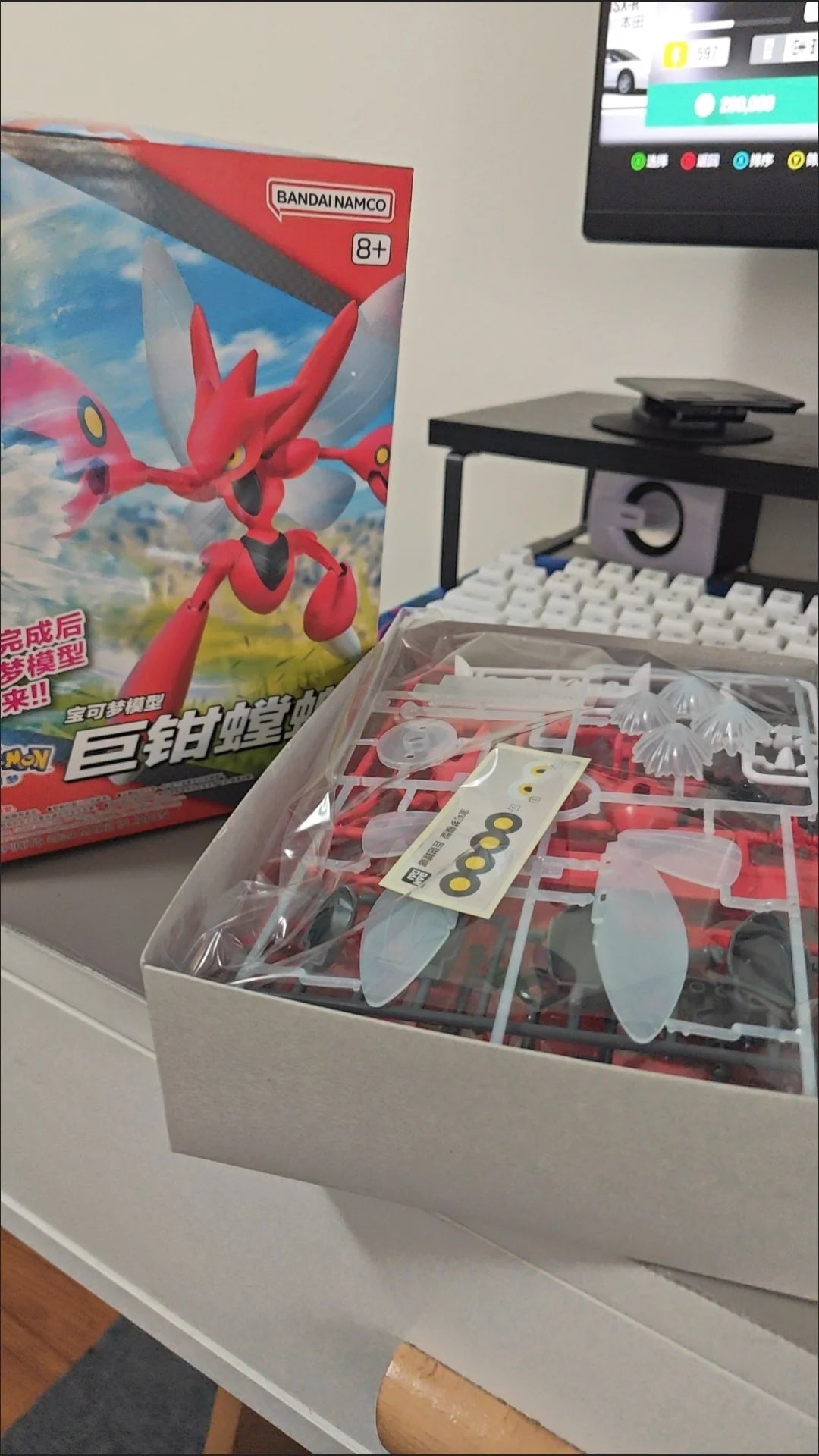 Bandai Original Pokemon Action Figures Mega Lucario Mega Charizard X Meowscarada Scizor Dolls DIY Assembly Collection Model gift