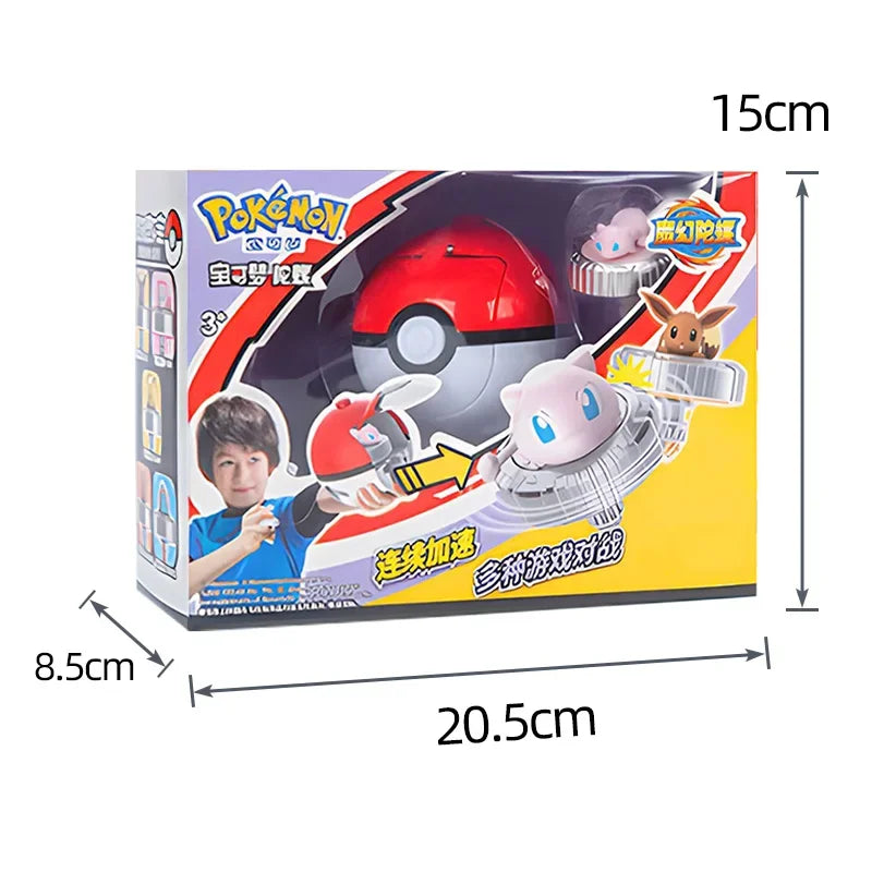 Pocket Monsters Pokemon Spinning Top Arena Figure Top Ball Battle Gyro Pikachu Charmander Squirtle Mew Eevee Elf Children Toy