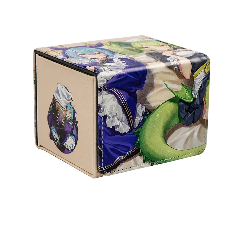 Anime Pokemon Gengar Deck Box The Starry Night Style Yugioh WS OCG PTCG Trading Cards Pu Leather Storage Collection Box 110+