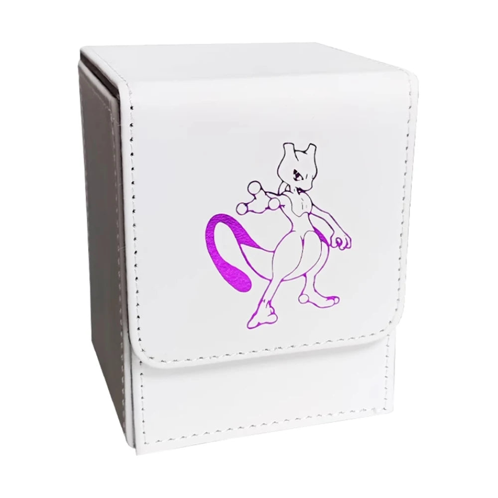 Cartoon Pokemon Card Deck Storage Box Kawaii Eevee Pu Ptcg Brand Box Gengar Large Capacity Card Deck Box Ws Card Case Toys