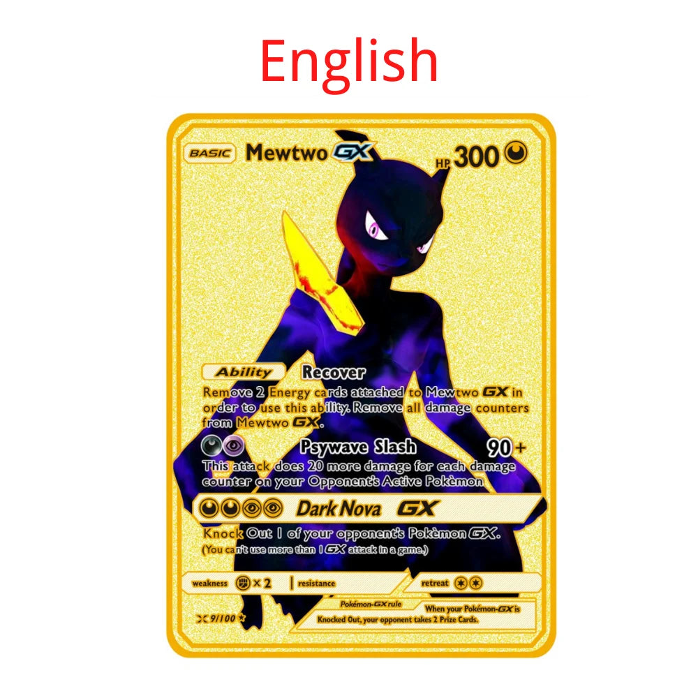 10000 point arceus vmax pokemon metal cards DIY card pikachu charizard golden limited edition kids gift game collection cards