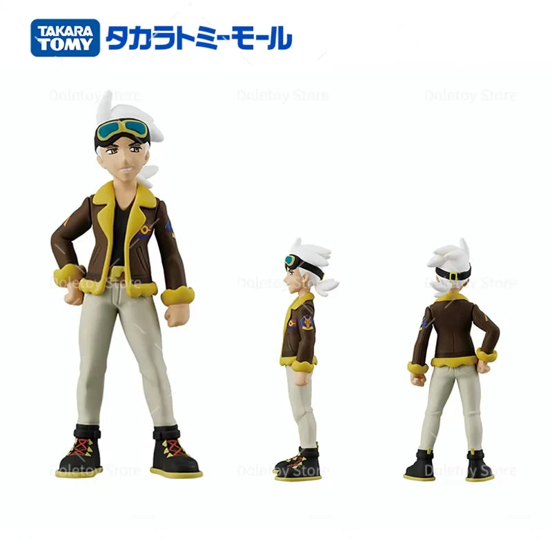 TOMY Pokemon Figure Trainer Ash Ketchum Leon Eevee Jolteon Flareon Leafeon Glaceon Umbreon Original Action Model Birthday Gift
