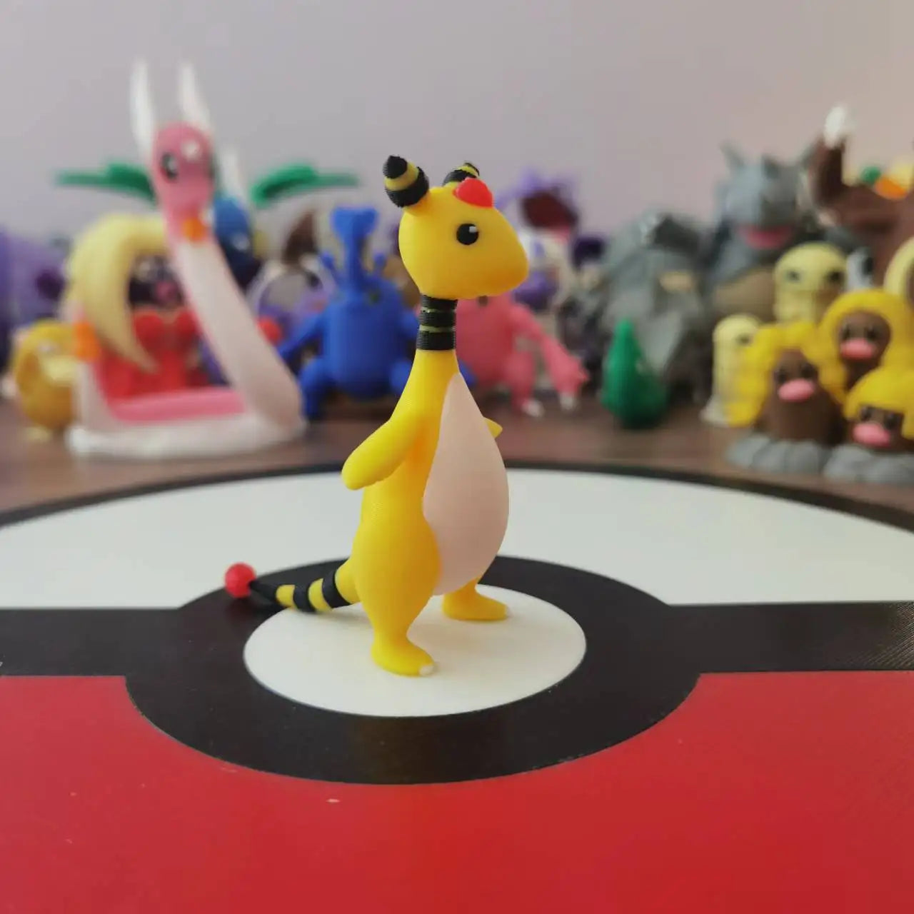 1:20 Anime Mareep Flaaffy Ampharos Figure Proportion World Diy 3D Printing Cute Cartoon Character Desktop Model Children Gift