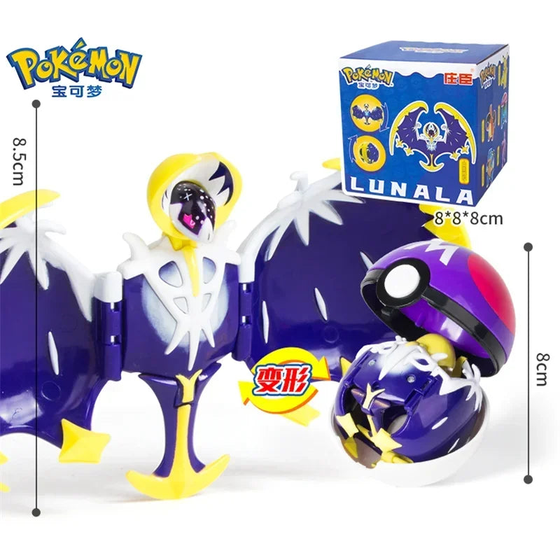 Original Pokemon Elf Ball Toys Pocket Monsters Figures Model Pikachu Gengar Elf Ball Dragonite Snorlax Lapras Kids Toy
