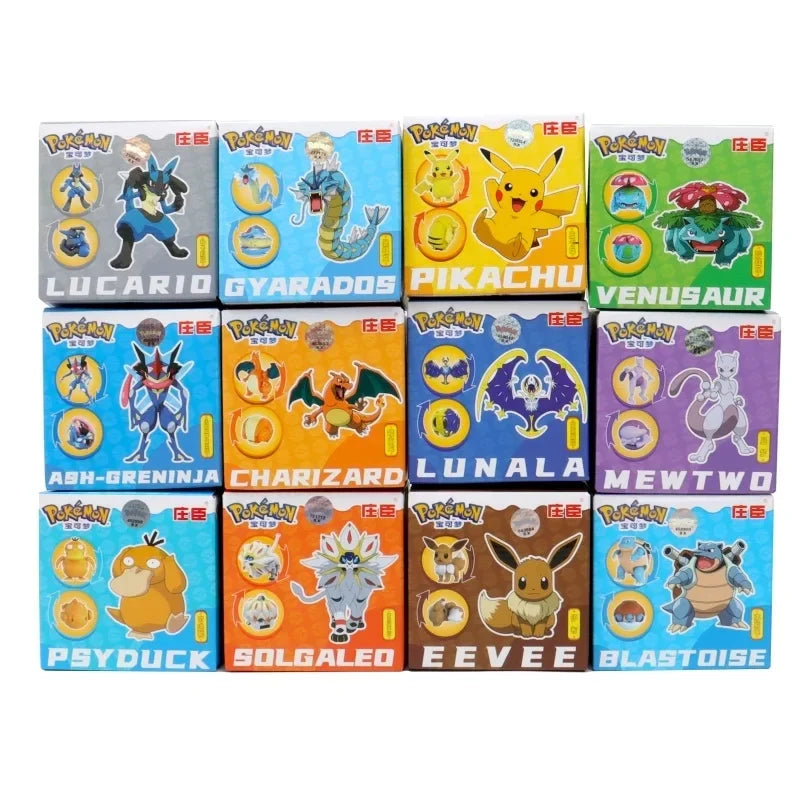 Original Pokemon Elf Ball Toys Pocket Monsters Figures Model Pikachu Gengar Elf Ball Dragonite Snorlax Lapras Kids Toy