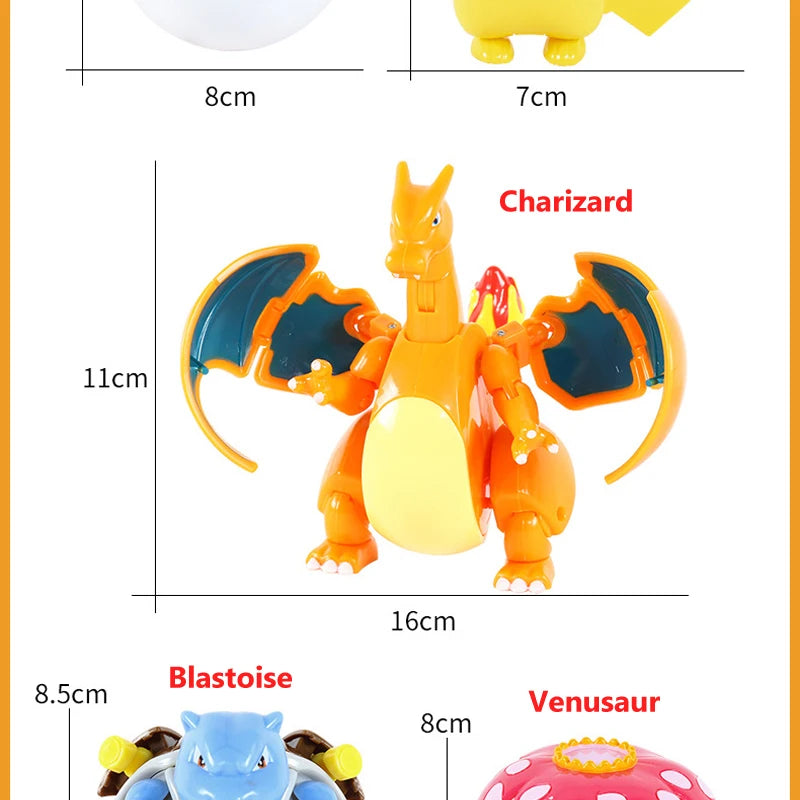 Pokemon Pokeball Box Set Toys Pocket Monster Pikachu ASH-Greninja Lucario Eevee Anime Action Figure Model Toy Gifts