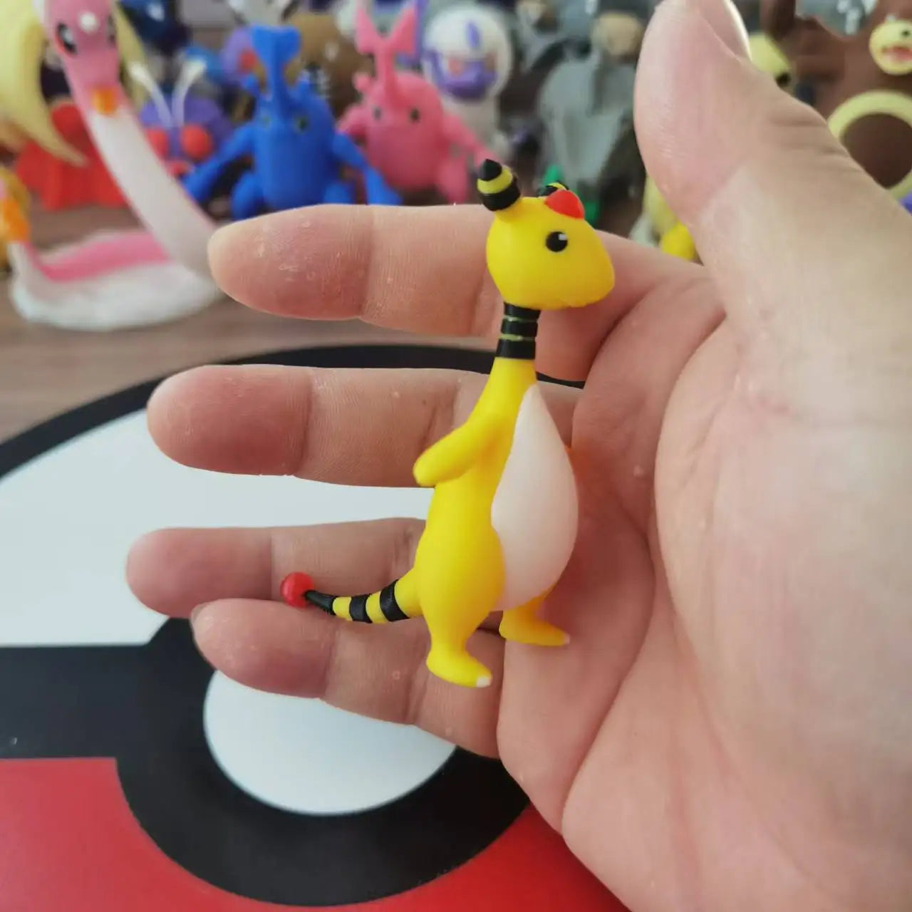 1:20 Anime Mareep Flaaffy Ampharos Figure Proportion World Diy 3D Printing Cute Cartoon Character Desktop Model Children Gift